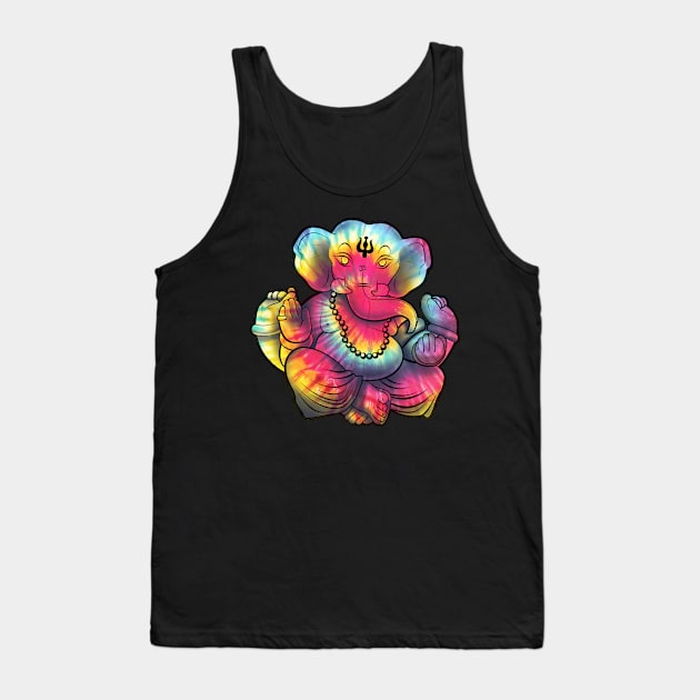 Tie-dy Ganesha Tank Top by kzenabi